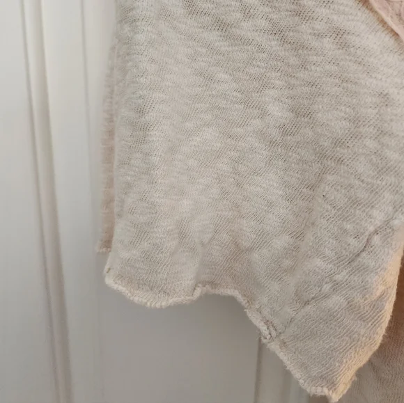 Pol Floral Lace Top Tee Cotton Size Large Pink & Cream Feminine Romantic - Picture 9 of 10